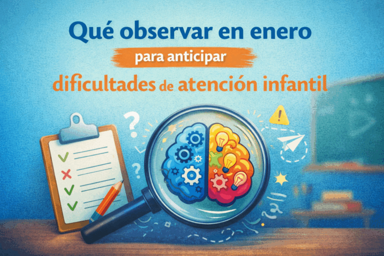 Qué observar en enero para anticipar dificultades de atención infantil
